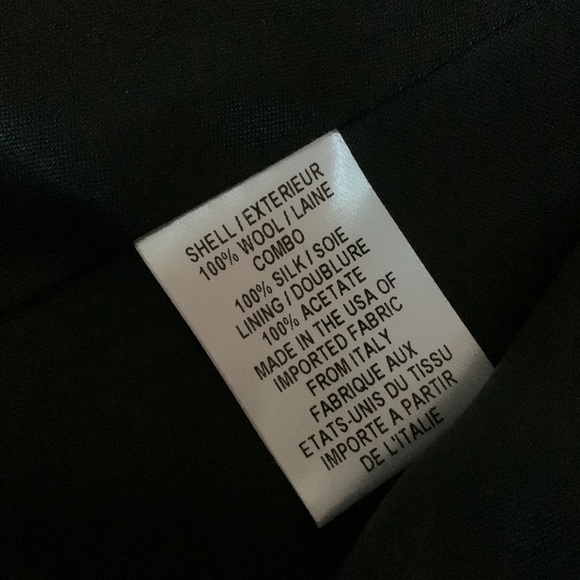 Milly 🖤New York Black Ruffle Collar Crop Cropped Wool Silk Jacket Coat Italy - Picture 11 of 16